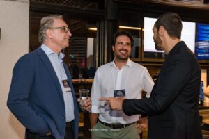 Pedro Beraldo, César Iglesias e Ricardo Tozzi, vice-presidente da Confrabusiness