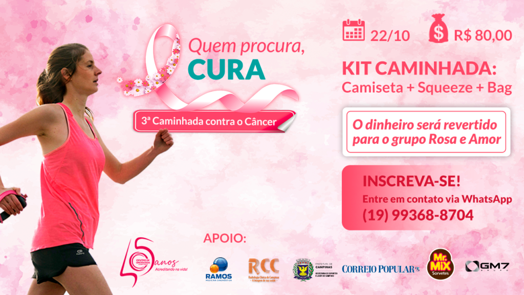 Inscrições abertas para a 3ª Caminhada do Centro de Oncologia Campinas — foto 1