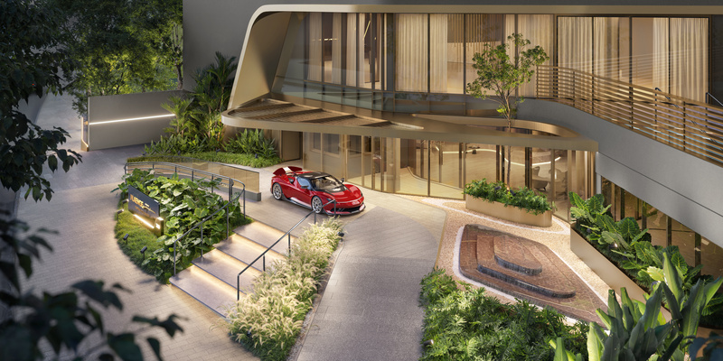 Perspectiva da entrada do Plaenge Design by Pininfarina Campinas (Crédito: Divulgação)